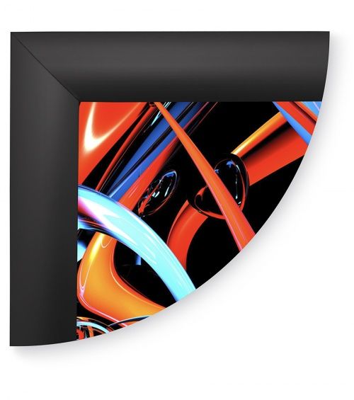 Рамка Клик ПК-25, 45°, А4, черный матовый RAL-9005 в Самаре - картинка, изображение, фото
